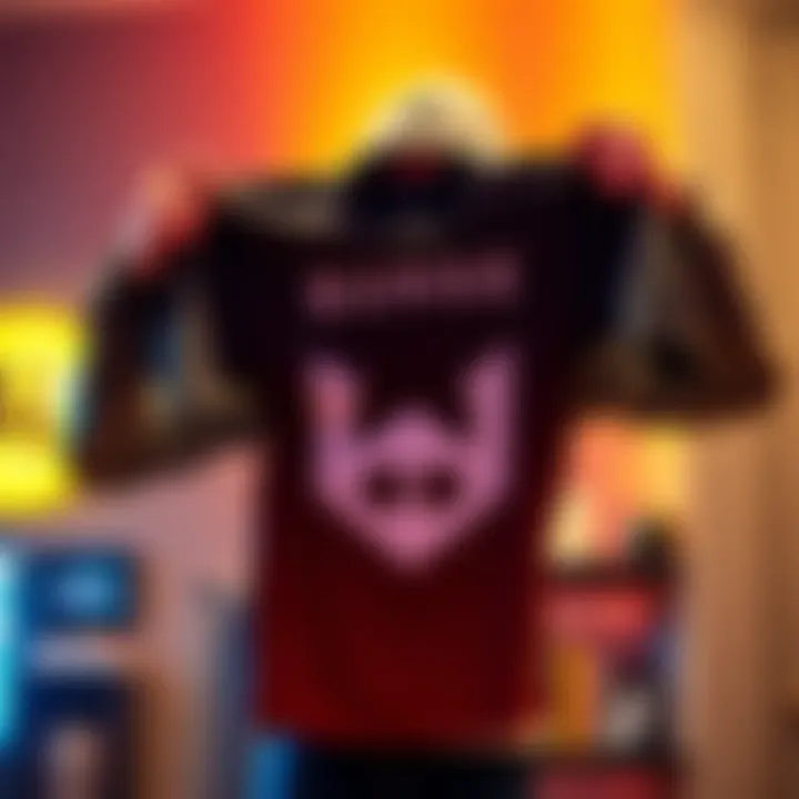 A person holds a new Bungie tee and hoodie, showing excitement while unboxing the merchandise