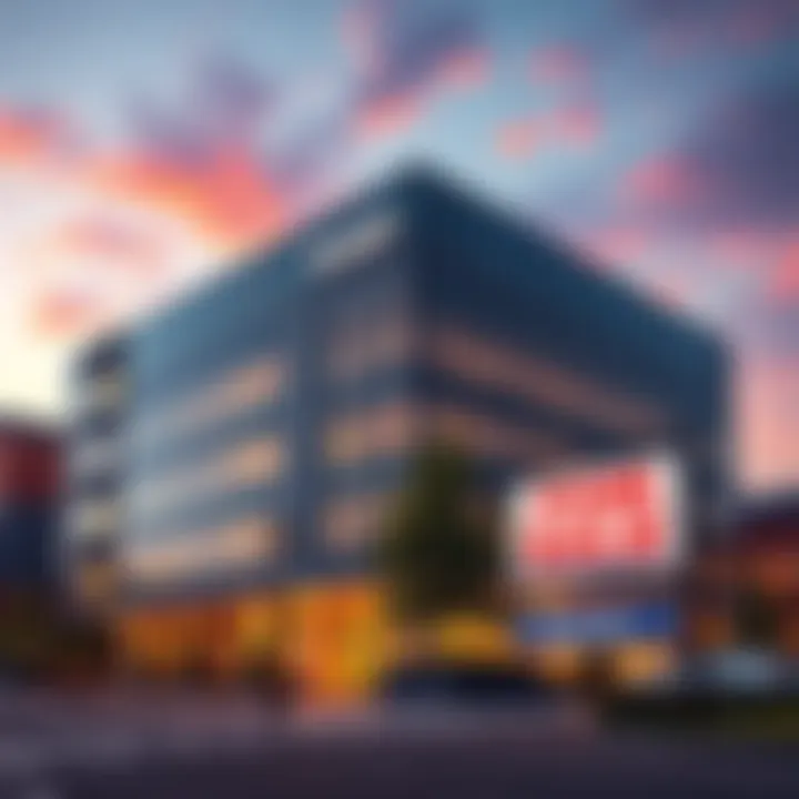 Bungie headquarters building in Bellevue available for sublease, with a sign indicating the space is on the market.