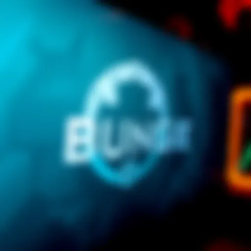 A close-up of a gaming screen showing Bungie's logo with a player reporting toxic messages in the background