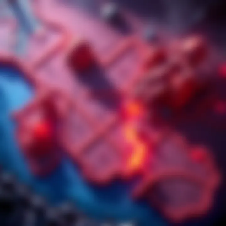 A graphic showing varied team sizes on a gaming map, illustrating the concept of adding team variance in gameplay.