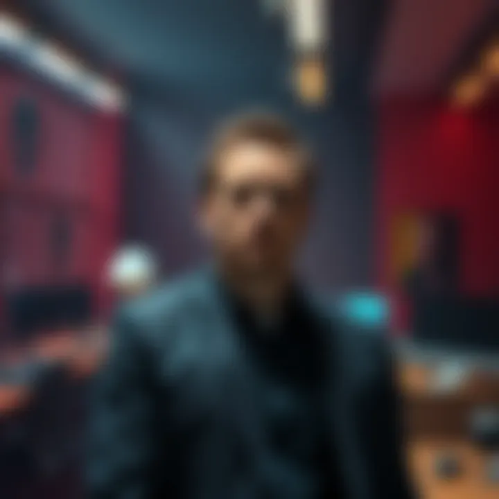 Justin Truman stepping down from his role at Bungie, showing a somber atmosphere in the studio office