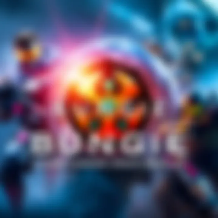 A colorful graphic showcasing the Bungie logo with game characters and features highlighted in the background