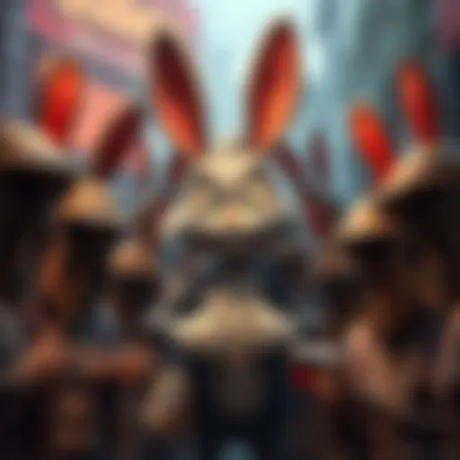 Bunny character surrounded by frustrated players leaving the game