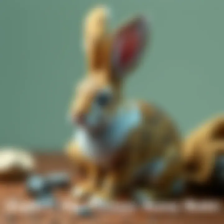 A beautifully crafted 1/4 scale model of a bunny showcasing intricate details and lifelike features.