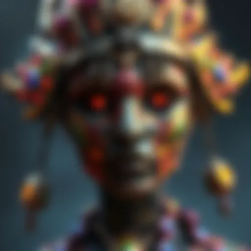 A close-up view of the Burden of Truth Bundle cosmetic skin featuring intricate designs and colors