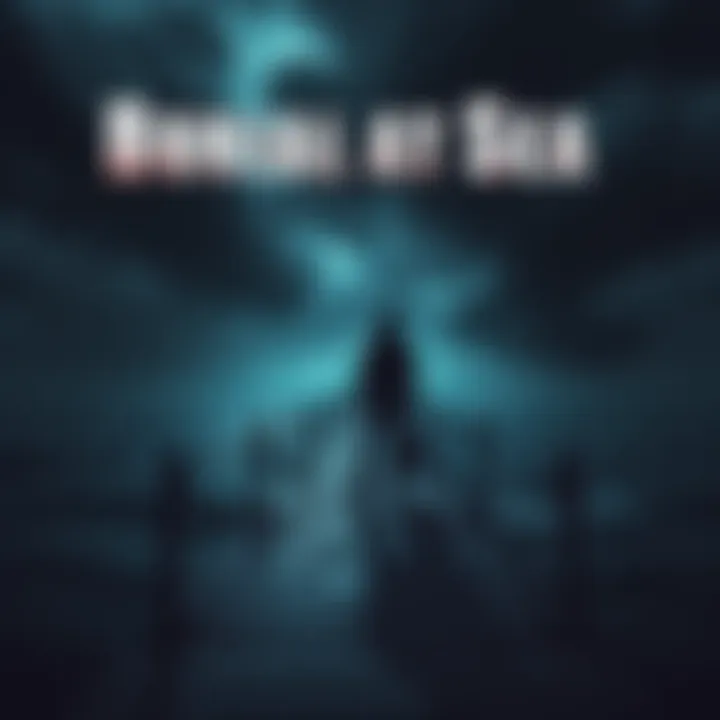 Burial at Sea game scene A character standing on a dock looking out at the ocean, with dark clouds and a sense of foreboding in the background