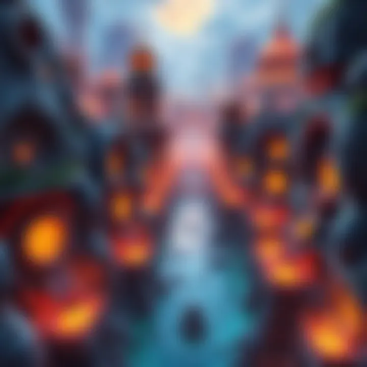 A detailed view of the Buried City map showcasing its vibrant streets and intricate designs in Arc Raiders.