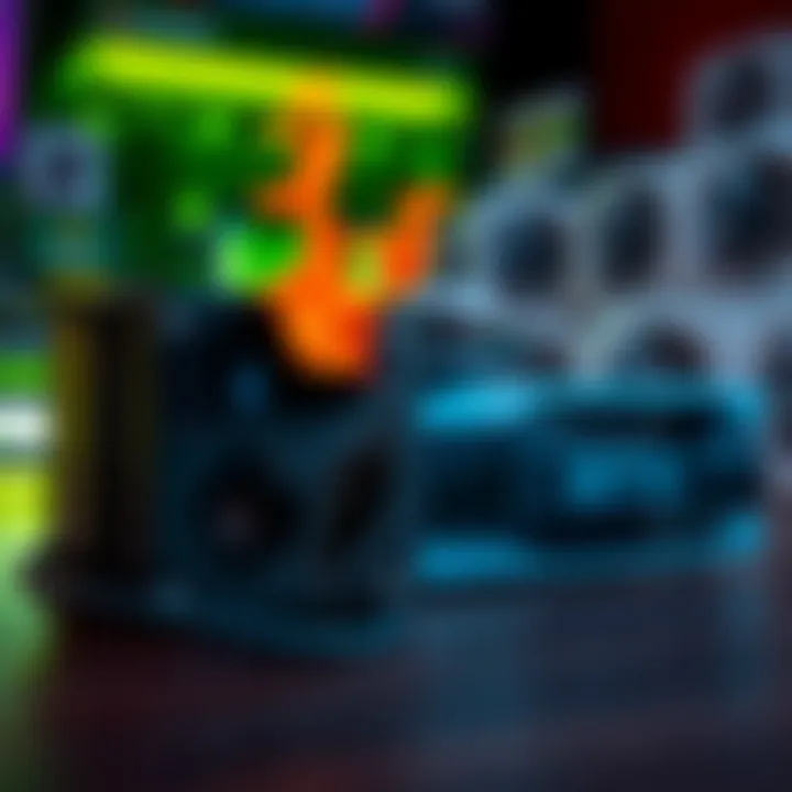 A burned 12V-2x6 power adapter next to a GeForce RTX 5090 graphics card, highlighting power management issues in high-end gaming setups.