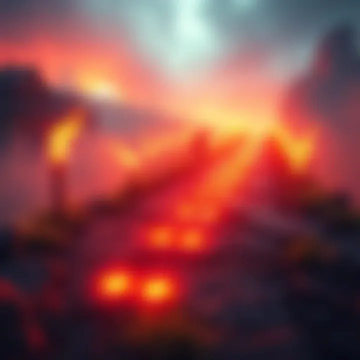 A bright path marked with fiery symbols in a game environment, showing players finding their way.