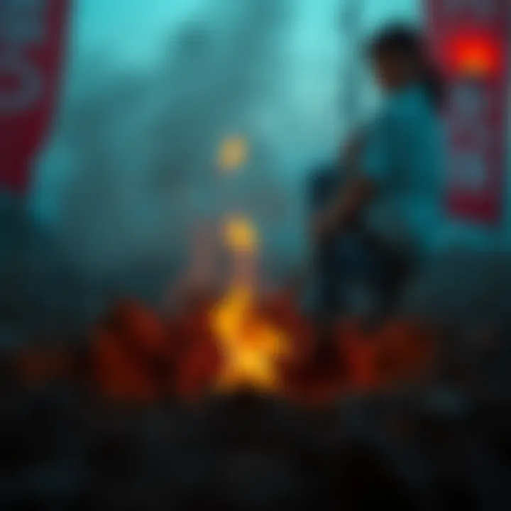 A person digging a hole in the ground, symbolizing the act of burying FUMO and reflecting on cultural implications.