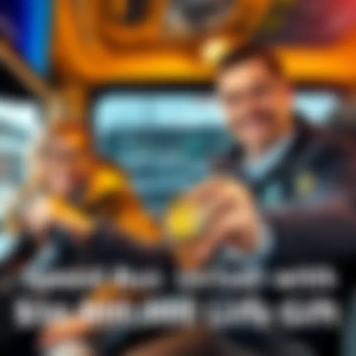 A happy bus driver holding a $50,000 Rolex watch with a smiling passenger beside him after a long journey