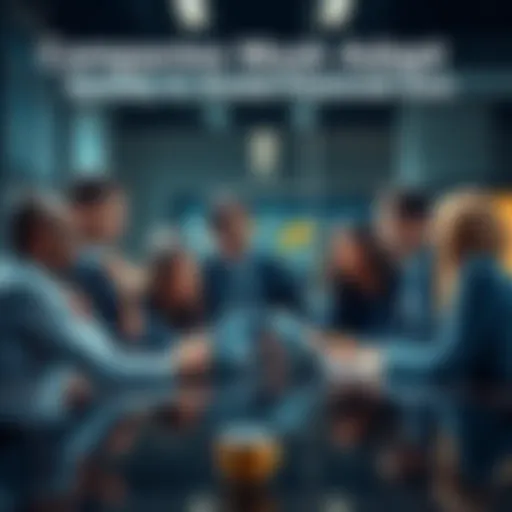 Diverse business team in a meeting room brainstorming strategies to adapt quickly to market changes