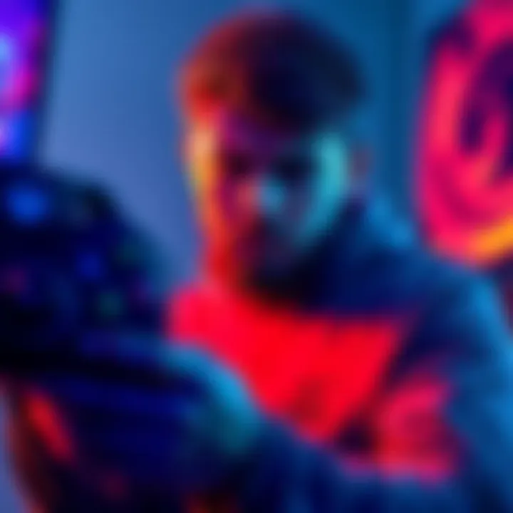 A buyer looking disappointed while holding a gaming console showing an error message related to account access