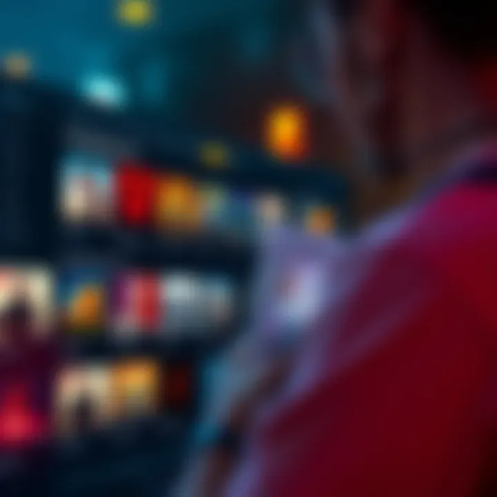 A person browsing music options on the Steam platform, showing album covers and purchase buttons.