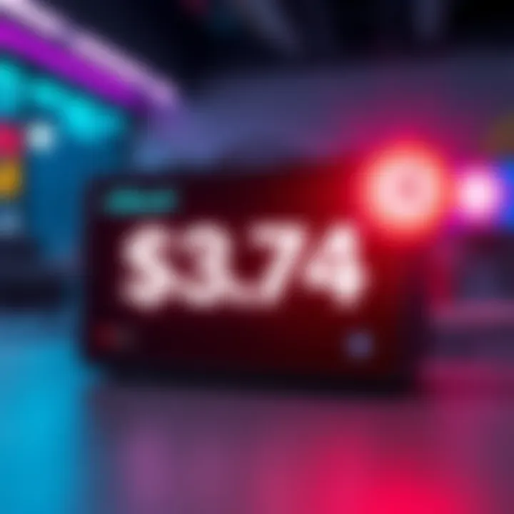 A promotional graphic showing Bzzzt product at $3.74 with a bright sale tag and a clock icon indicating urgency.