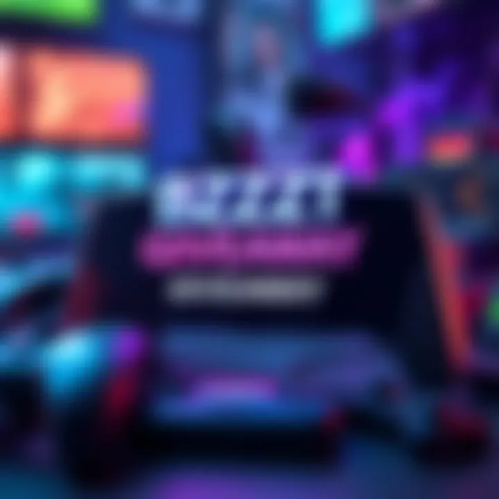 A vibrant graphic announcing the BZZZT game giveaway with gaming elements like controllers and a comment box