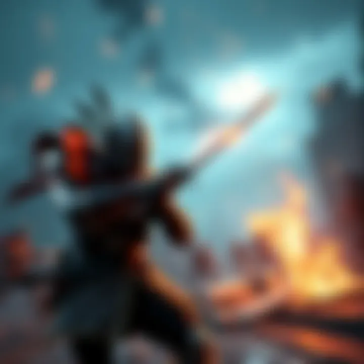 A player attempts to parry the cacos' shot in TDA, showcasing the intense moment of gameplay.