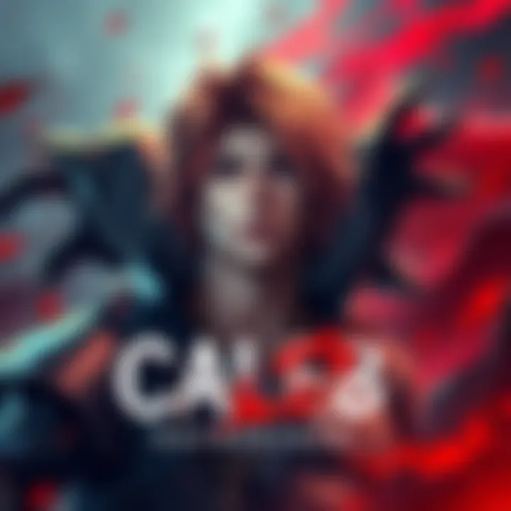 Caleb showcasing his unique features in the latest game release, with a dynamic background that highlights the game's themes.