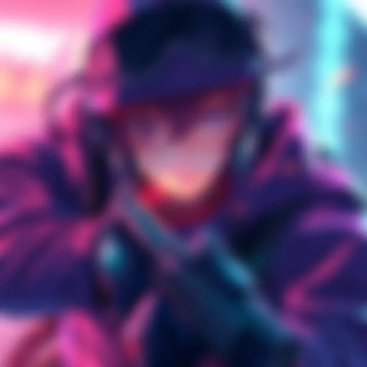 A Call of Duty character with anime-style features in action, showcasing bright colors and dynamic poses.