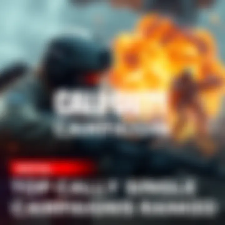 A soldier in tactical gear engaged in combat with a dramatic explosion in the background, representing intense gameplay in Call of Duty's single player campaigns.