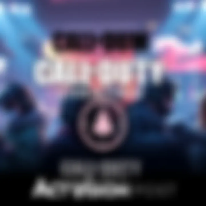 Graphic showing Call of Duty players with cheating tools and Activision logo responding to cheating concerns