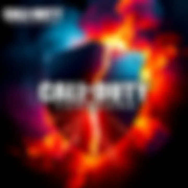 A view of the Call of Duty: Vanguard game logo with a broken shield symbolizing a security breach