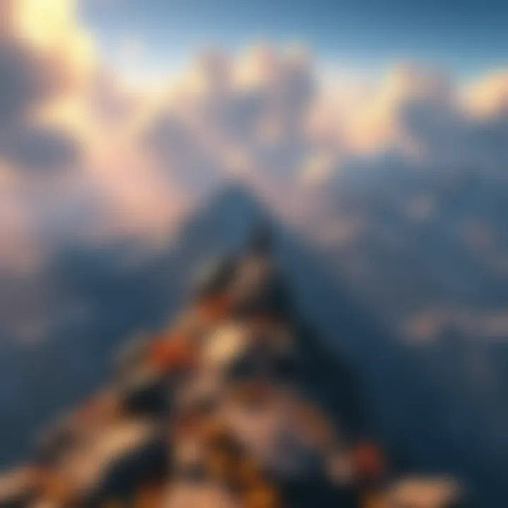 A breathtaking view from a mountain peak in Call of the Mountain, showcasing its beautiful graphics and immersive environment.