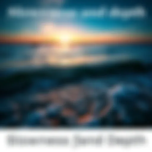 Calm ocean waves Gentle waves lapping at a serene beach during sunset, symbolizing slowness and depth.