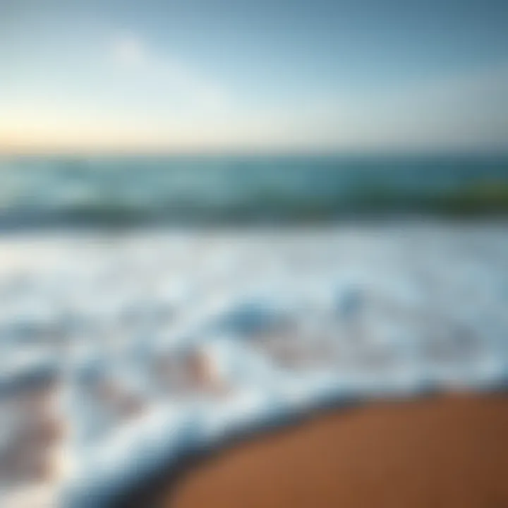 Gentle ocean waves lapping at a serene beach, symbolizing tranquility and smooth experiences.