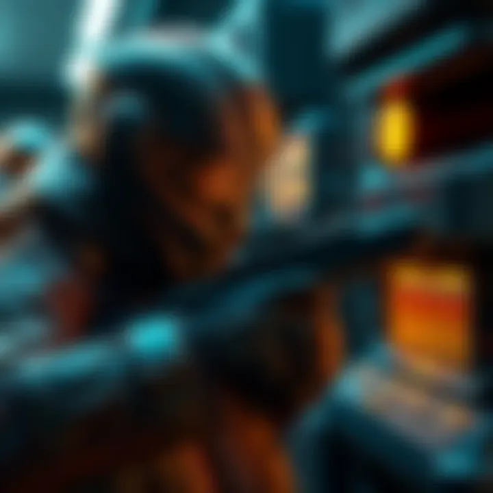 A character in Campaign Evolved checking their ammo with a new interface