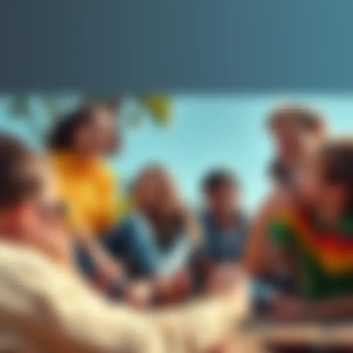 A group of campers at NuCal laughing and enjoying Stub Your Toe Day, with some playfully pretending to stub their toes.