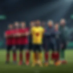 The Canadian FIFAe Nations League team featuring players Tawk, Sosa, and PNDH with coaches and reserves Toroco, Resonal, and Bosco gathered for a group photo.