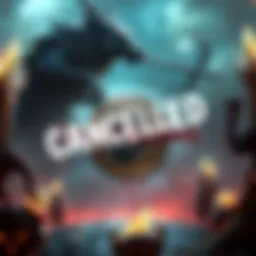 Canceled D&D Game Announcement Announcement graphic showing Dungeons & Dragons logo and cancellation notice with dramatic background