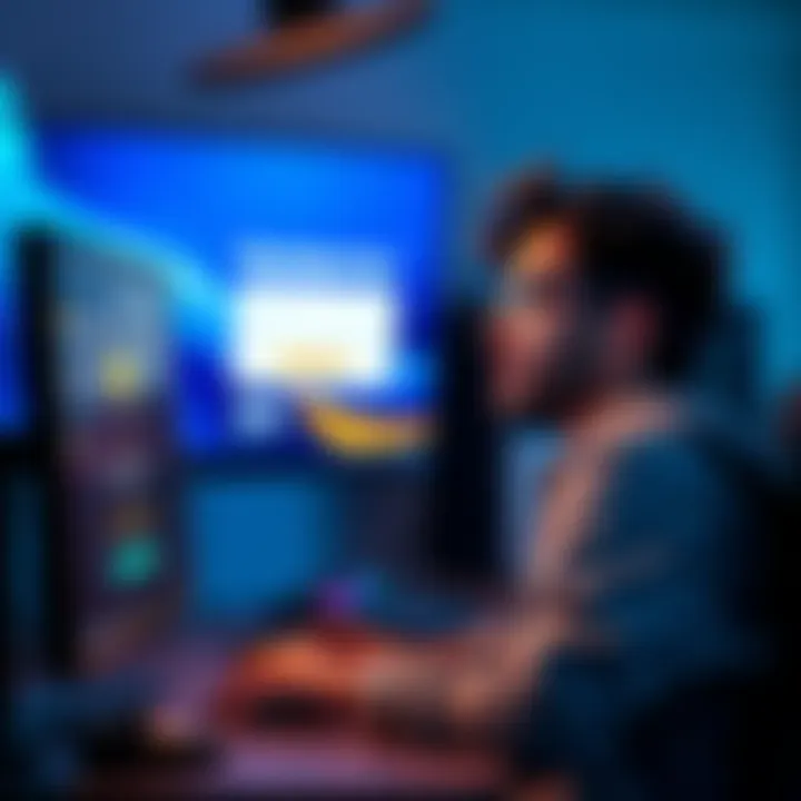 Canceling PS Plus Subscription A person sitting at a computer, looking at the PlayStation Plus cancellation page with a focused expression.