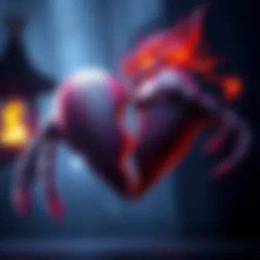 A broken heart symbol representing fans' disappointment over the cancellation of the Avatar: The Last Airbender RPG game.