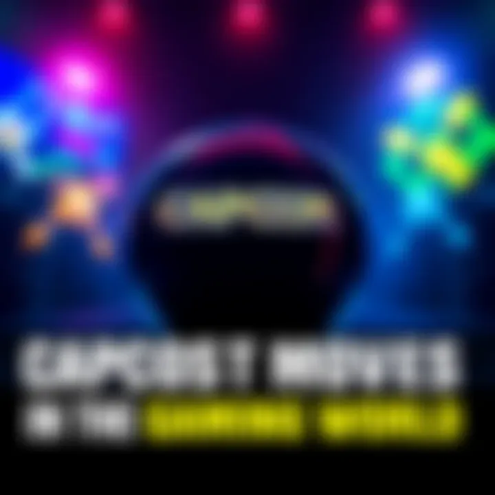 Capcom logo with colorful graphics representing new game releases and innovations