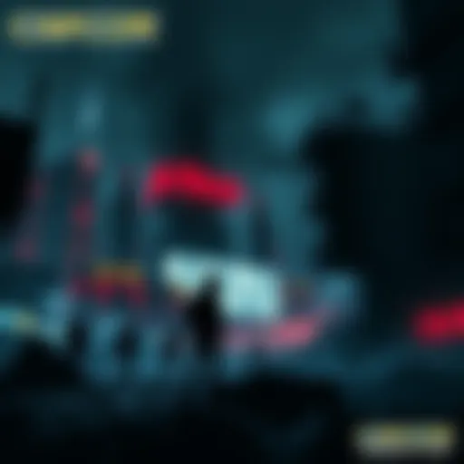 Concept art showing a dark, post-apocalyptic cityscape with survival horror characters, hinting at Capcom's potential Outbreak reboot.