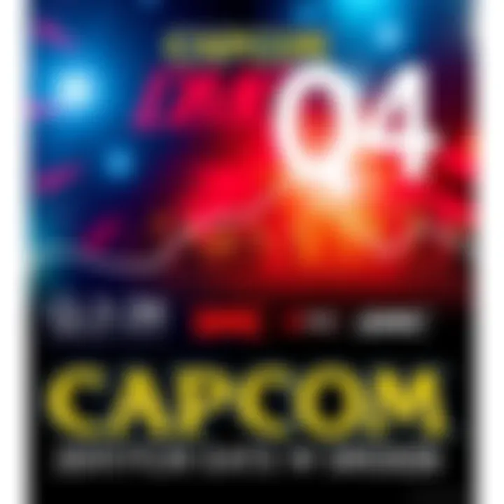Graphic showing Capcom's strong earnings growth with Resident Evil and DMC logos in the background