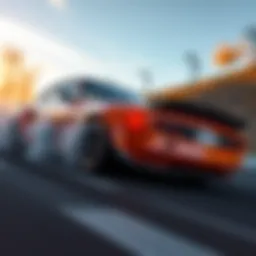 A sports car executing a drift around a sharp curve in Forza Horizon 6, showcasing dynamic motion and tire smoke