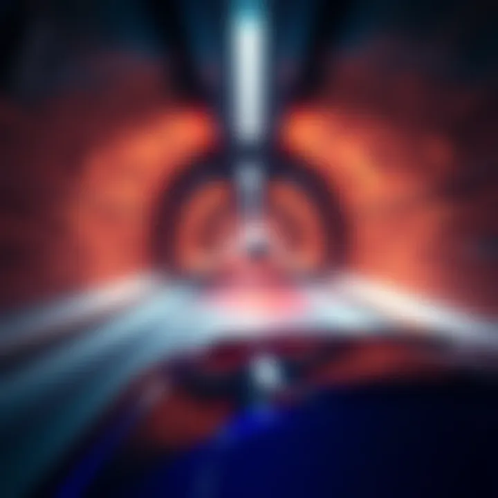 A car speeding through a dark tunnel in a video game, creating a thrilling experience for players.