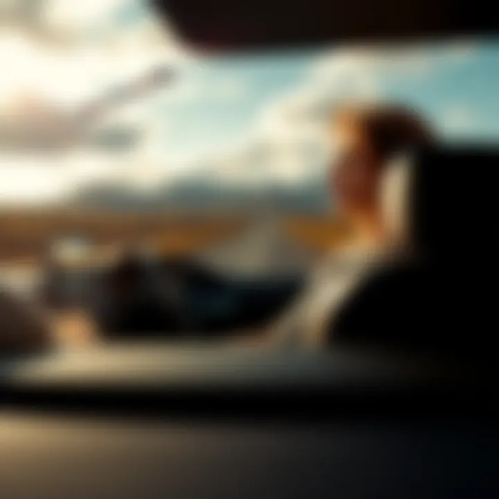 A woman sits in a car, looking thoughtful while driving on a scenic road, symbolizing choices and possibilities in life.