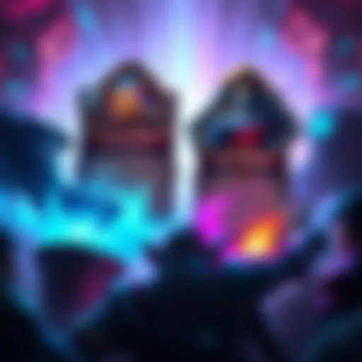 Graphic showing cards with updates and balance changes for the upcoming 35.0 patch before the Winter Playoffs.