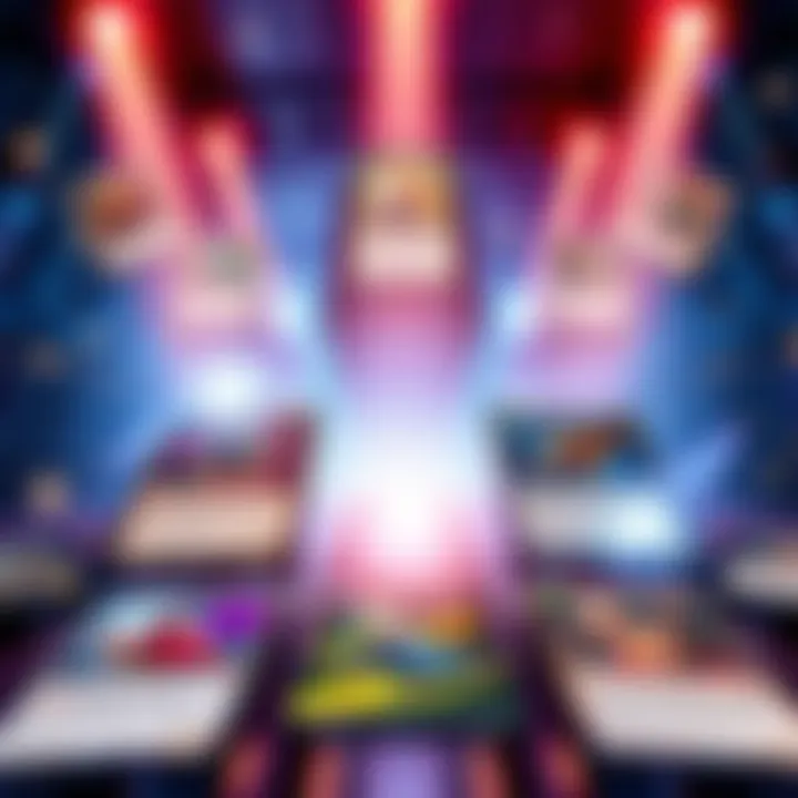 Visual representation of various card classes in a card game, showing power loss and gain due to Core Set rotation.