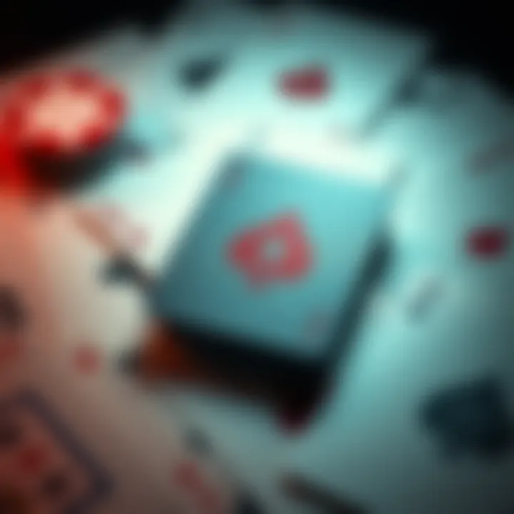 A collection of playing cards with one card prominently displayed, showcasing deck-building strategies to enhance its value.