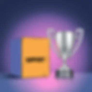 A humorous side-by-side illustration showing a cardboard box labeled 'Support' next to a shiny platinum trophy labeled 'Support'.