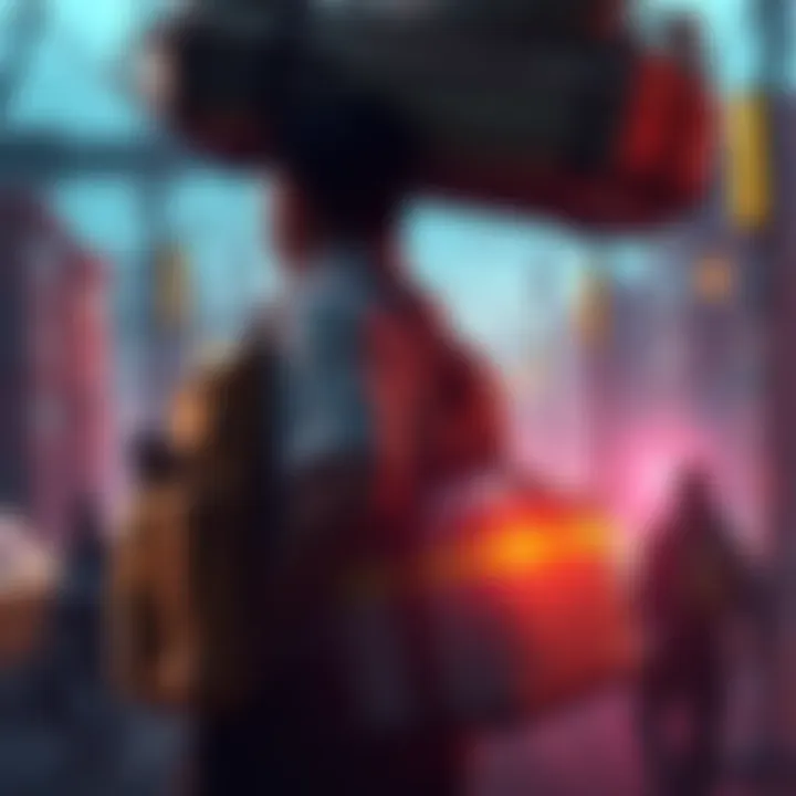 Sam carrying secured cargo using Strands in the game environment