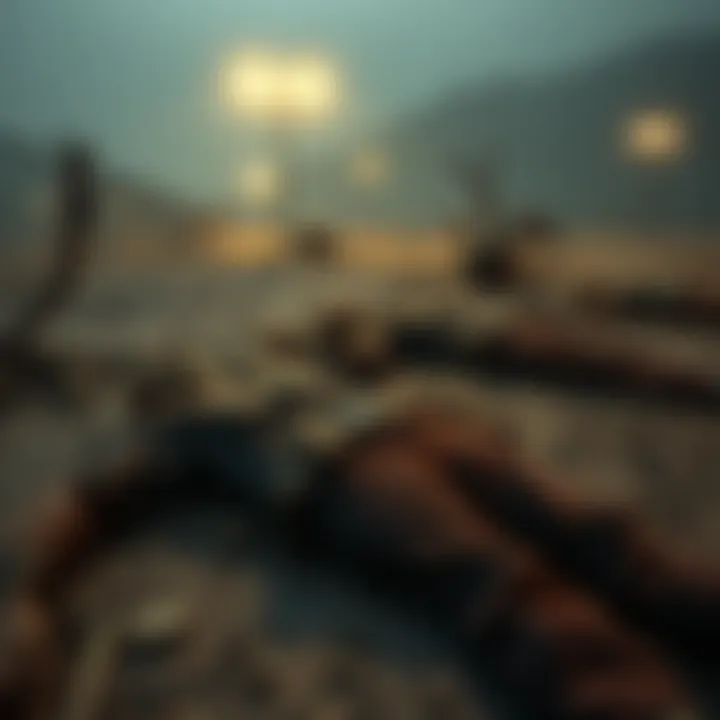 Scene showing the corpses of Carley and Doug in a desolate environment, capturing the emotional impact on players.