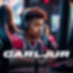 Falcons player CarlJr focused on his screen during a competitive gaming match