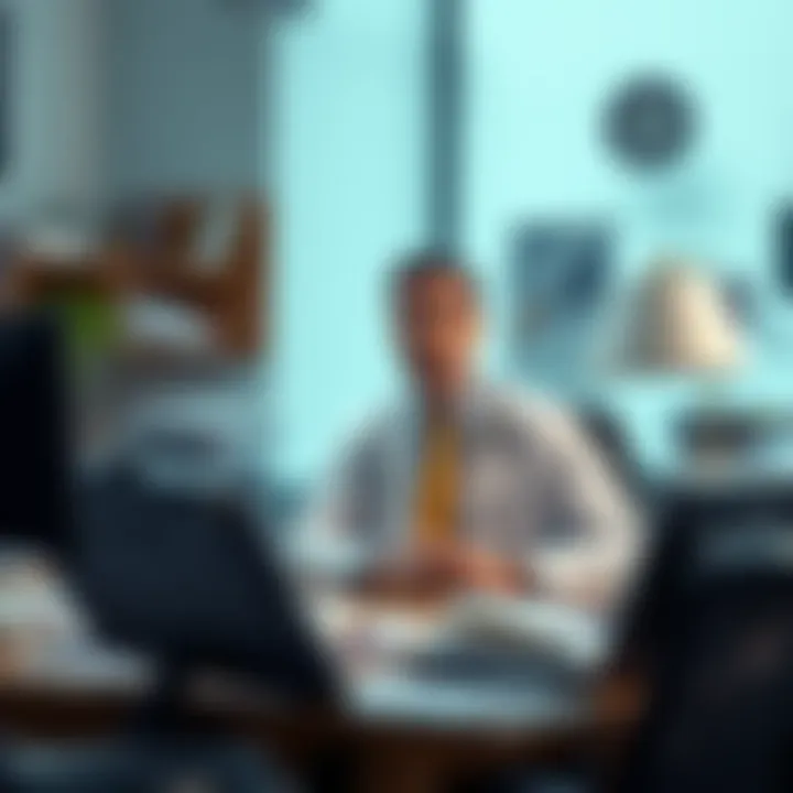 A doctor named Carlos looks concerned while sitting at his desk, papers scattered around him, portraying the stress of making tough decisions, especially regarding his daughter.