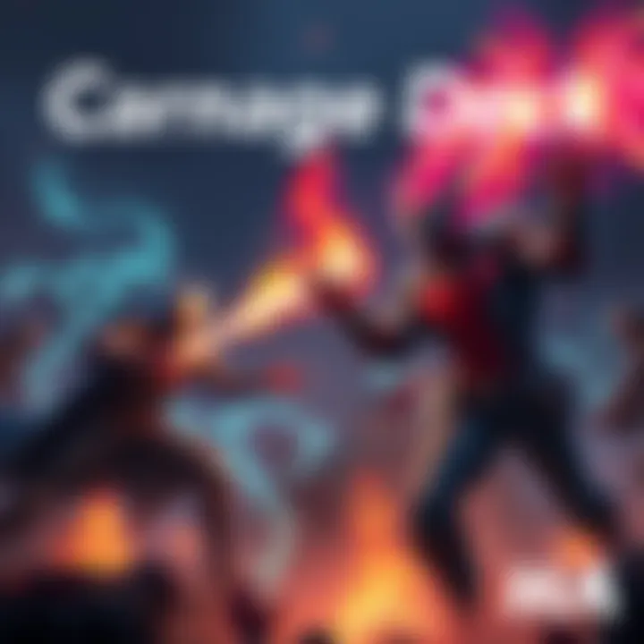 A fierce match featuring a Carnage deck with Red Guardian and Cosmic Ghost Rider in the Grand Arena, showcasing intense gameplay and strategy.